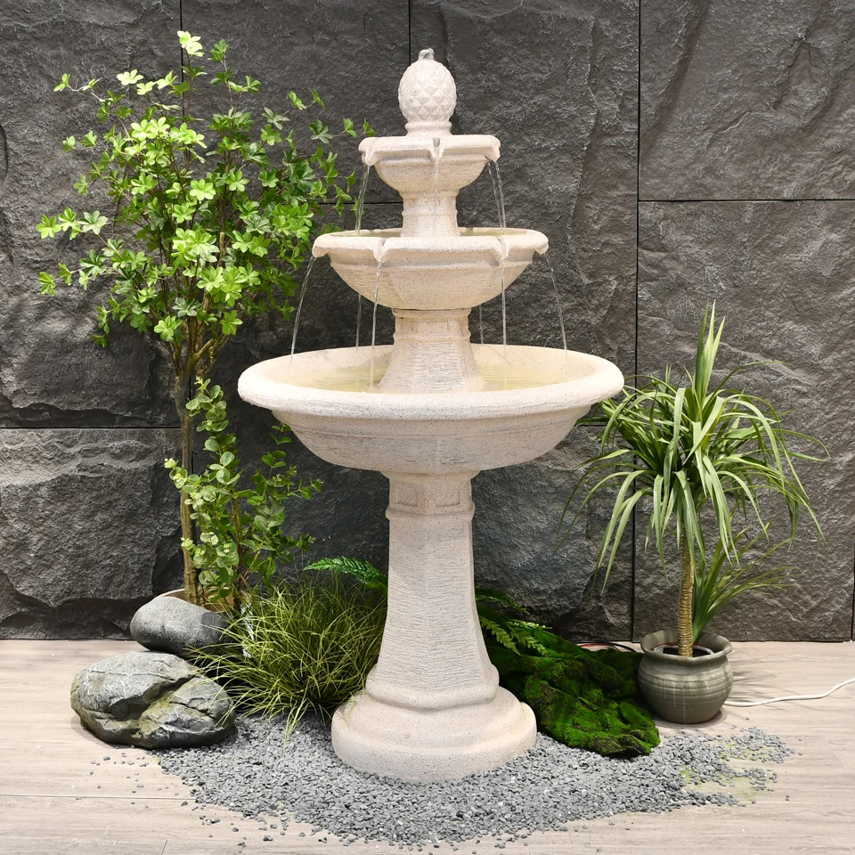 Wholesale Garden Outdoor Stone Water Fountain Granite Decorative Stone For Water Fountain With Pot
