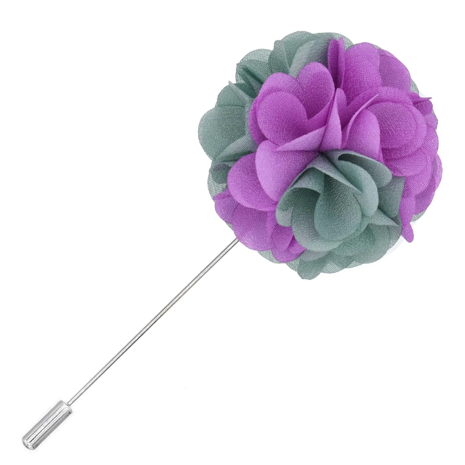Best Selling Promotional Flower Lapel Pins Mens Brooch Silk Flower Pin In Various Color