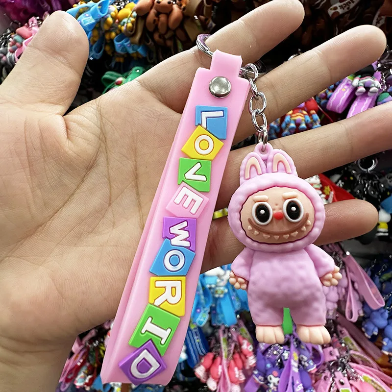 New Arrivals Cute popular Labubu Doll Backpack Car Pendant Key Chains For Bag Accessories