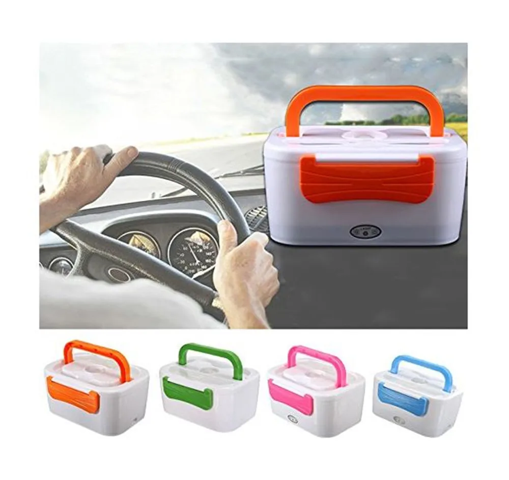 12V and Home Use 110V 2 in 1 Hot Lunch Box Food Storage Container electric heating plastic lunch box