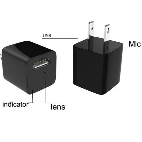  1080P USB-адаптер шпионское зарядное устройство камера невидимое скрытое настенное с обнаружением движения смарт-Видео Вилка