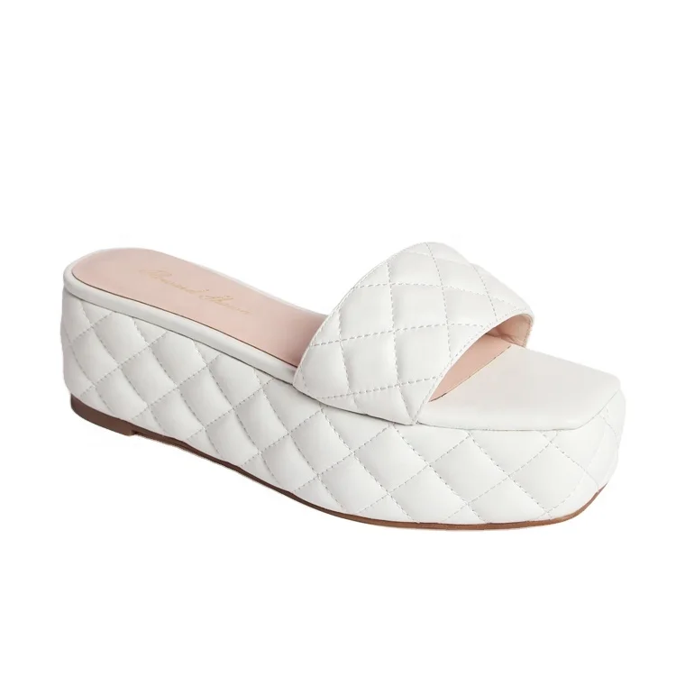 Лидер продаж летние босоножки из искусственной кожи белые женские туфли на высоком каблуке и платформе дешевые модные нескользящие легкие сандалии для пляжного использования