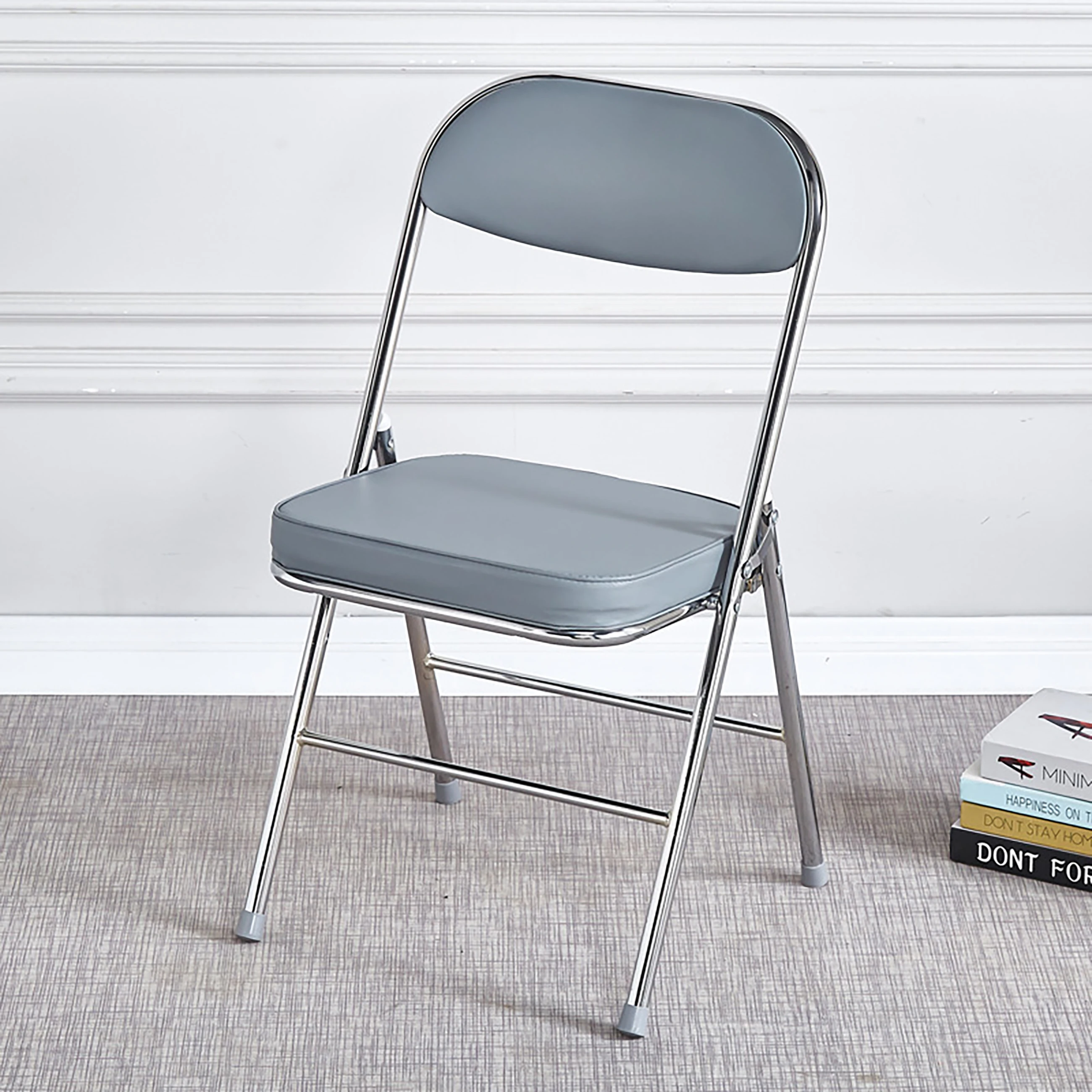 Wholesale Modern Folding Chair Cheap Price Outdoor Plastic Pu Upholstered  Folding Chair