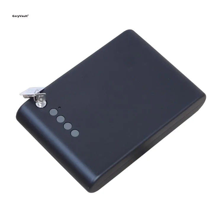 All steel mechanical password key double lock car portable mini gun safe metal jewelry gun safe