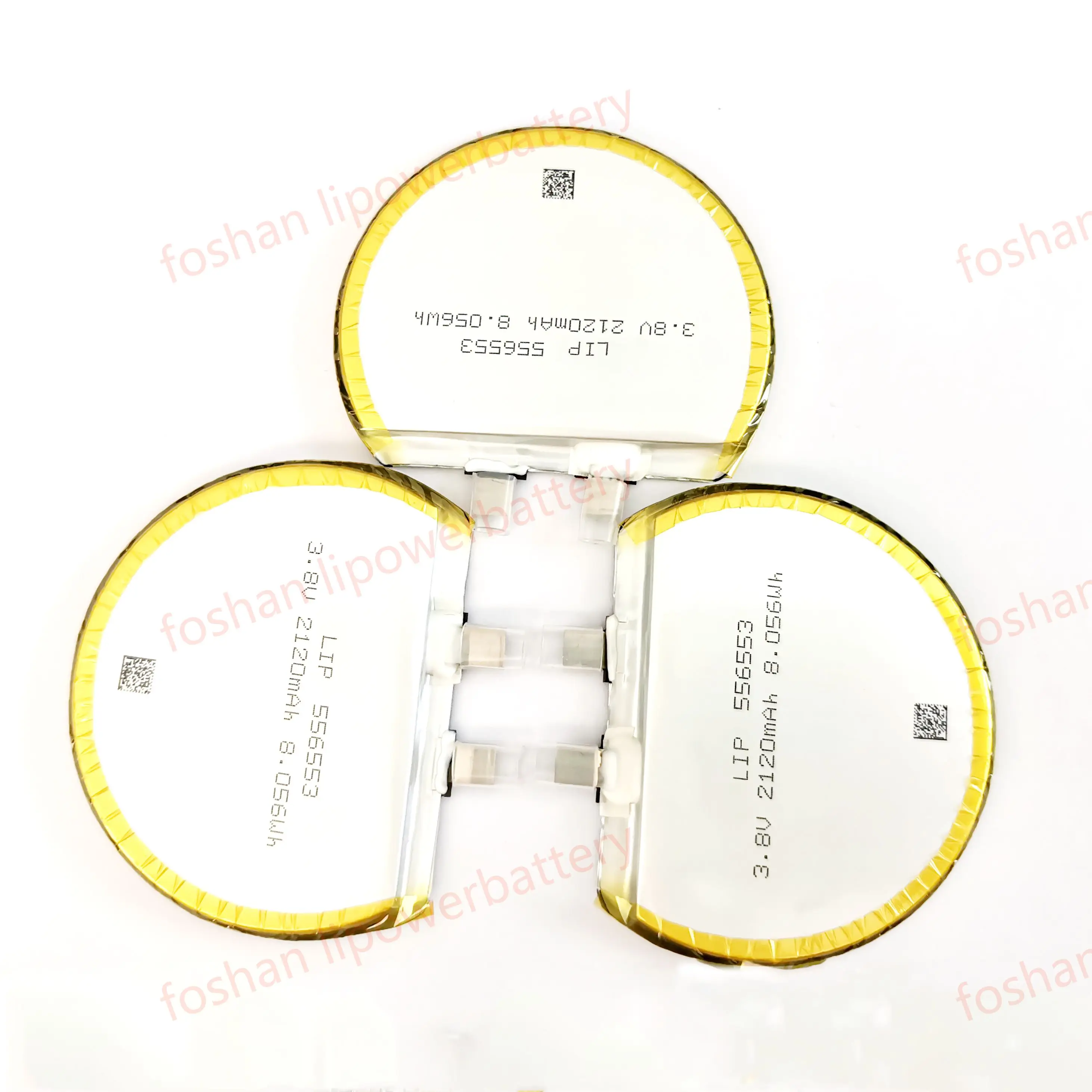 cylindrical battery round 556553 2120mah 2000mah rechargeable lipo battery 3.7v lithium ion batteries for power bank