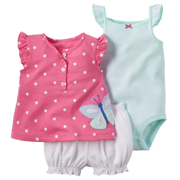 
Summer sleeveless bag fart clothing female baby cotton romper clothes 