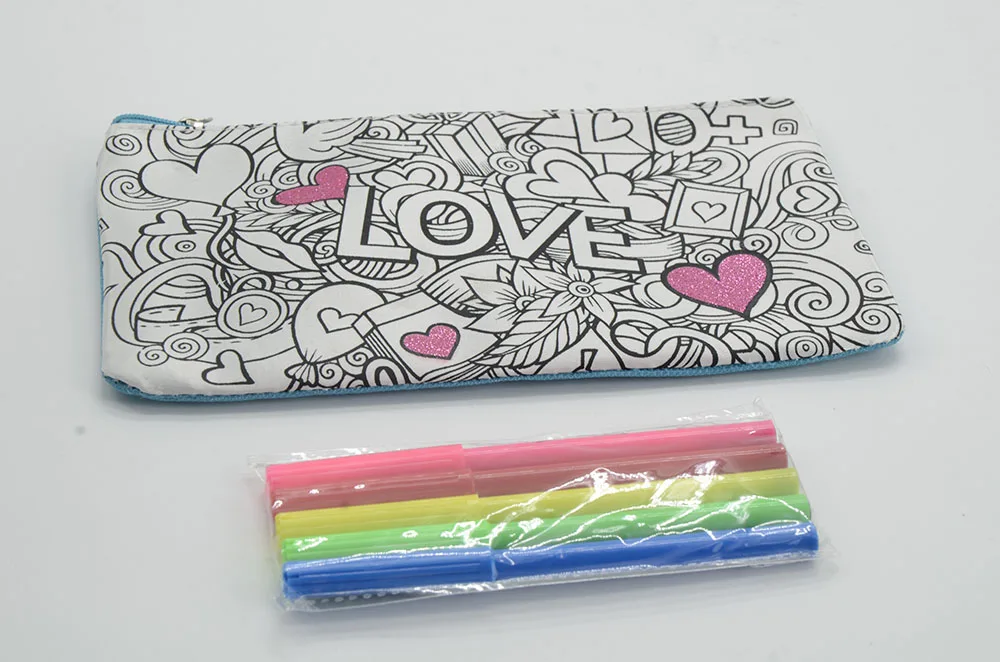Factory manufacture design high quality pencil case diy