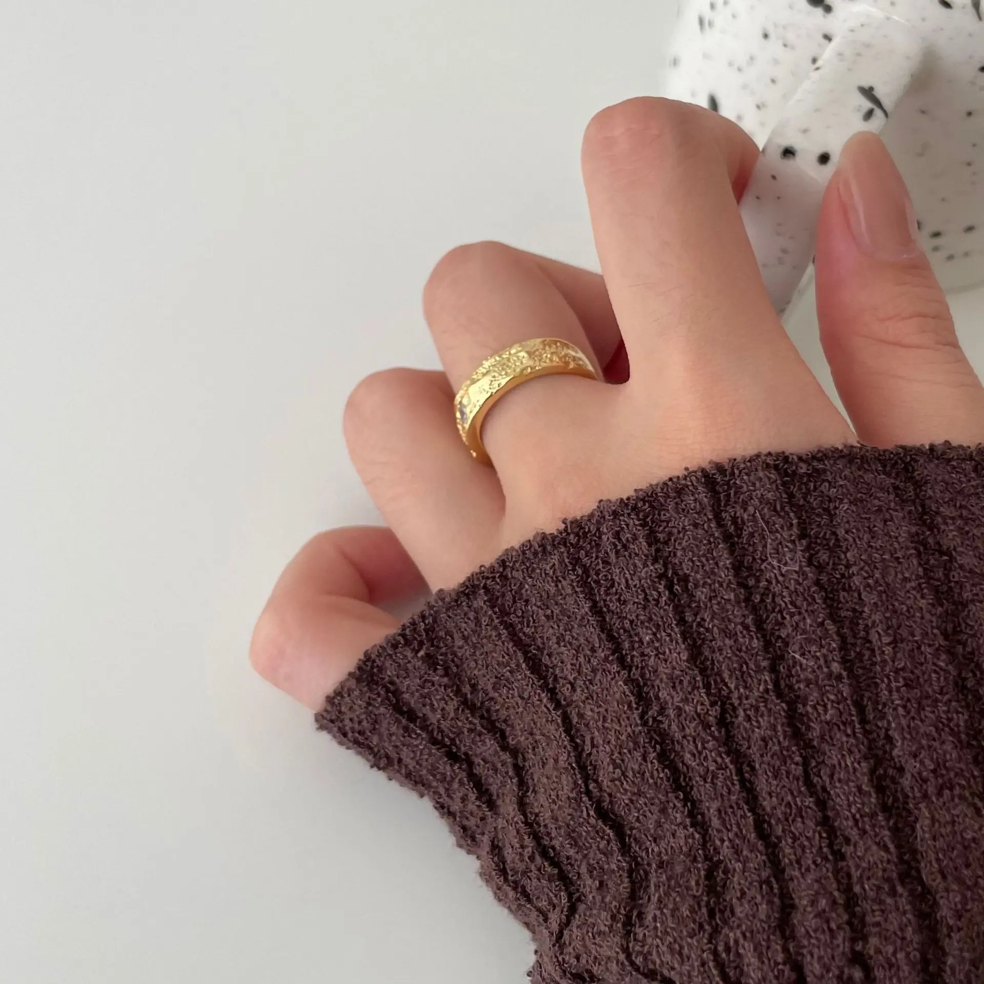 Модное игристое инкрустированное кольцо с фианитом шикарное открывающаяся манжета в форме C 925 из стерлингового серебра ювелирные изделия