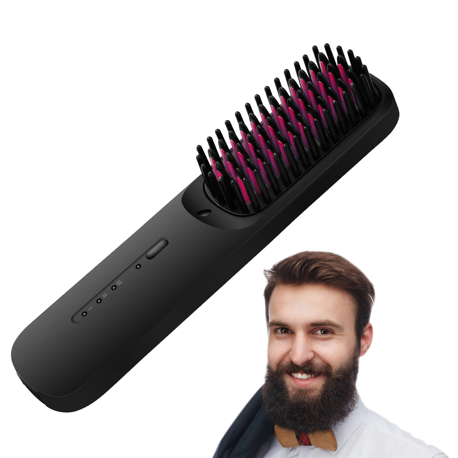 USB rechargeable beard comb Portable mini beard comb Beard comb for men
