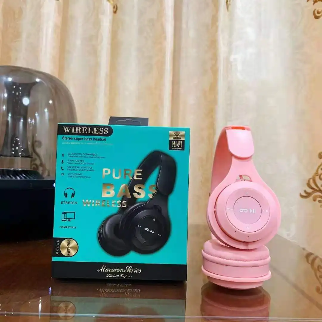 KWY-Y08 Best selling High Quality earphones & headphones  cheap speaker headset with package