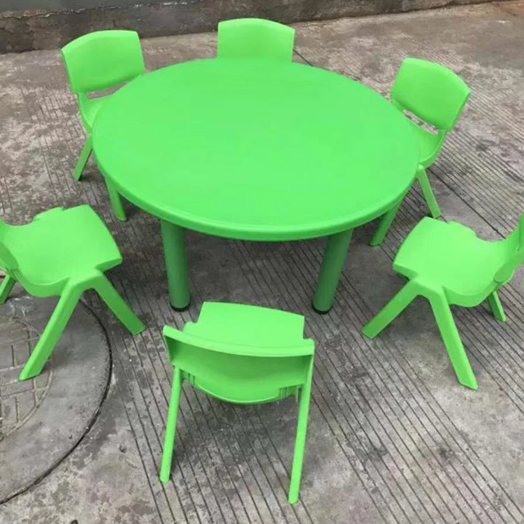 Round Table Kindergarten Kids Top Brand New Classroom Bedroom School Furniture round plastic table