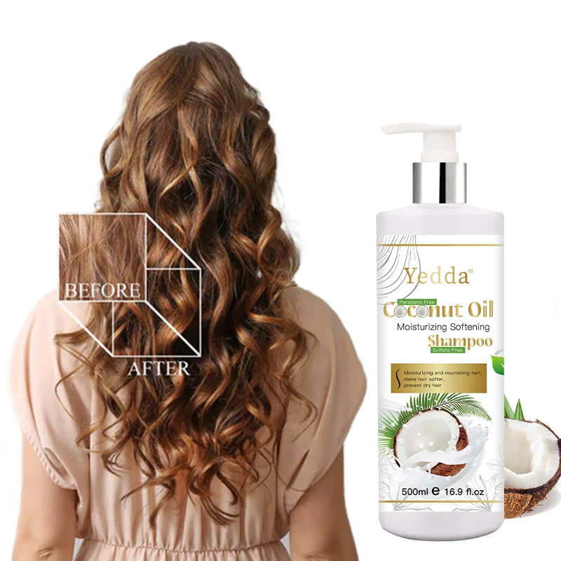 500ml Natural Organic Sulfate Parabens Free Coconut Oil Soft Moisturizing Cleansing Hair Shampoo