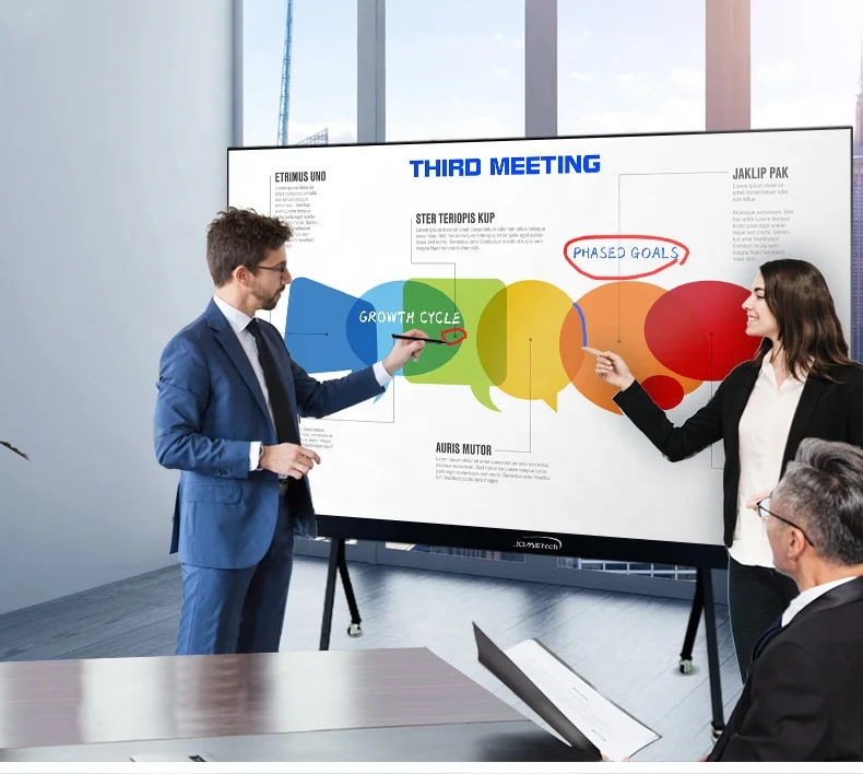 65/75/86/100 Inch  4K Multi-Touch Smart Interactive Flat Panels for Classrooms  Office Meetings  Enhance  Interactive Boards