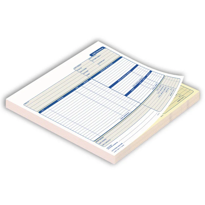 Cheap Price triplicate Duplicate Carbonless Paper NCR Copy customized print Business proforma invoice pad with Edge glued bind