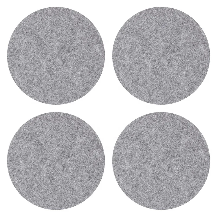 Wholesale cheap grey color felt round cup coaster