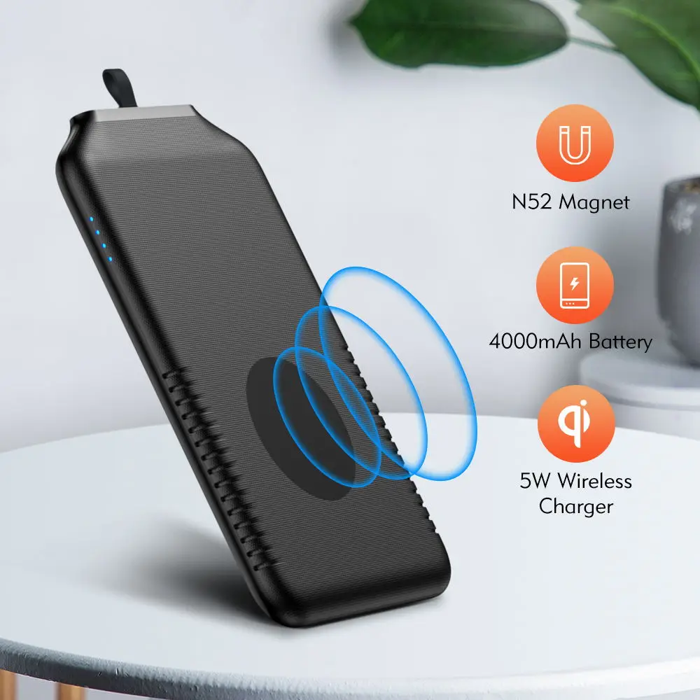  IPSKY новый быстрый зарядный умный портативный внешний аккумулятор Тонкий Мини QI магнитный