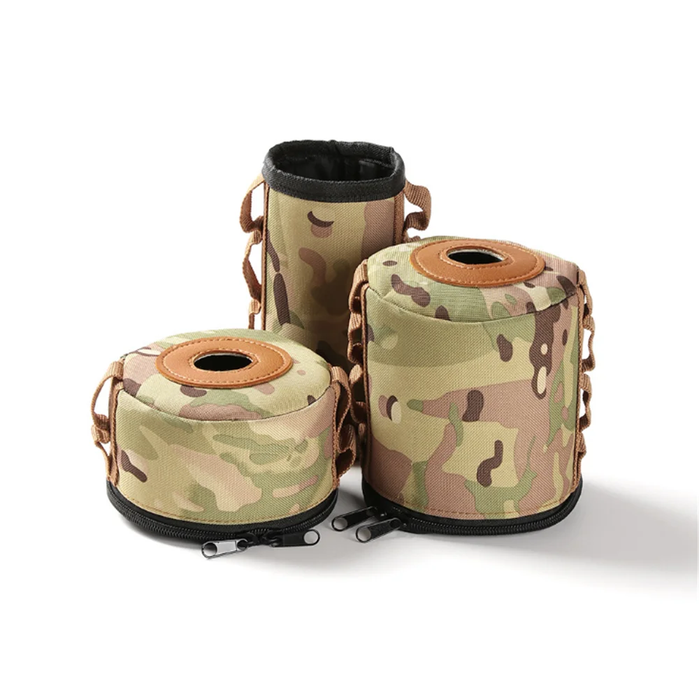 3 Sizes Camouflage Outdoor Camping Gas Tank Protect Cover Air Bottle Protective Case Tool Hiking Equipment