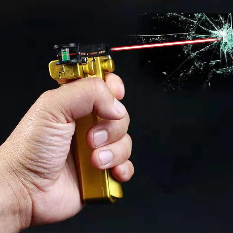Resin Shooting Hunting Slingshot With Laser And Rubber Band Sling Shot Outdoor Hunting Competitive Catapult Toy