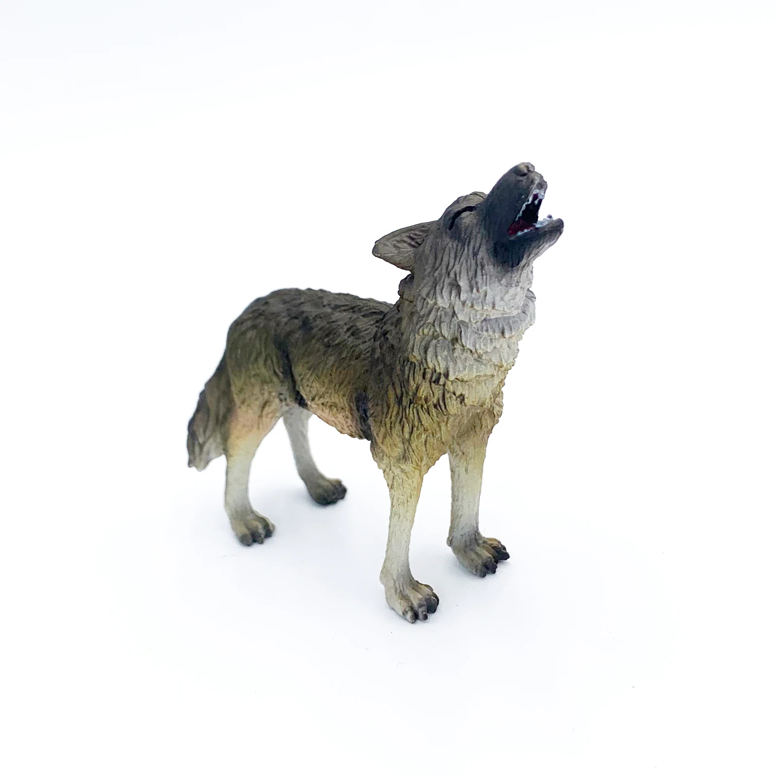 Realistic High Quality PVC Plastic Animal Figure Toys Realistic Pet Eco-friendly Animal Roaring Wolf Figure Toys