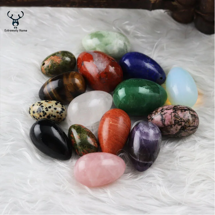 Hot sell wholesale genuine bulk crystal rose quartz yoni eggs zakjes certified gia jade eggs Used for Kegel exercises