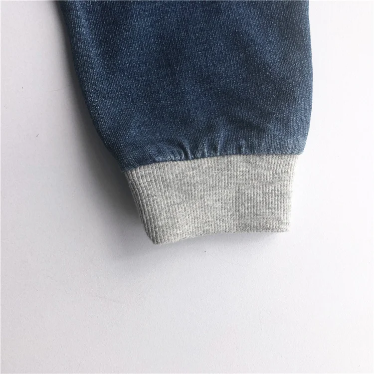 
Wholesale High Quality Dark Blue Cotton Elastane Terry Baby Pants 