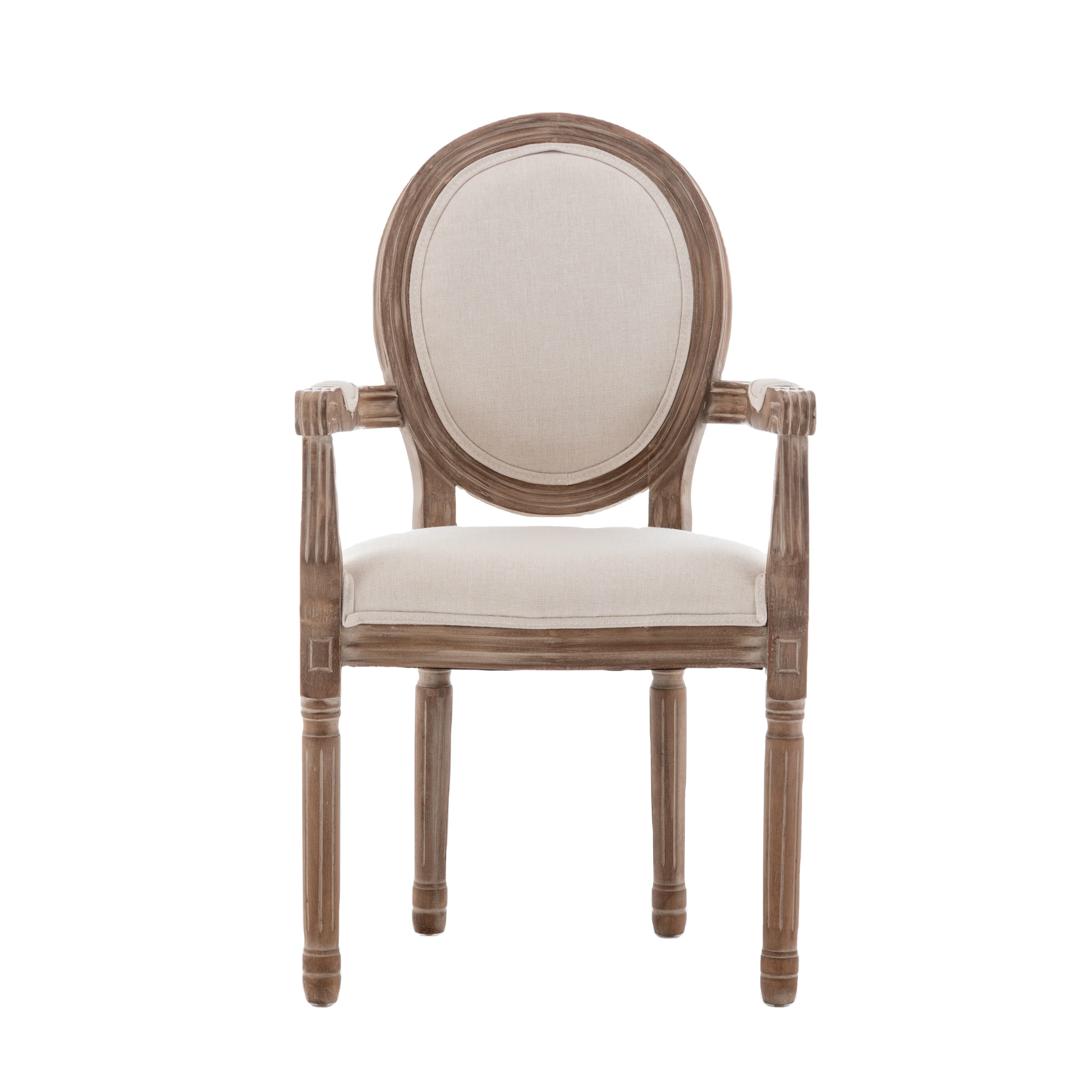 
French court style with armrests circle back dinging chair 