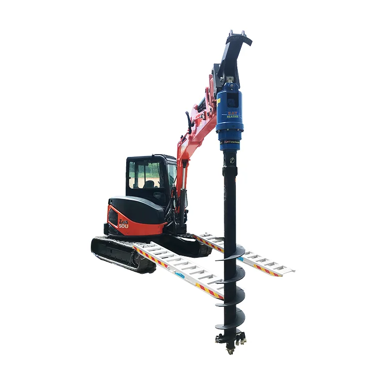 Powerful Mini Excavator Auger Attachment with Drill Ground Earth Auger & Excavator Auger Drill