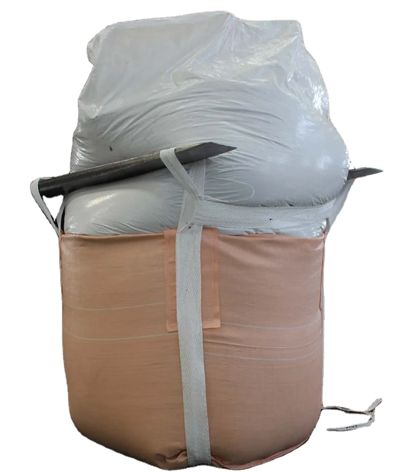 1000kg High quality UV treated China circular PP big Jumbo bag FIBC fully belt type packing for building material and