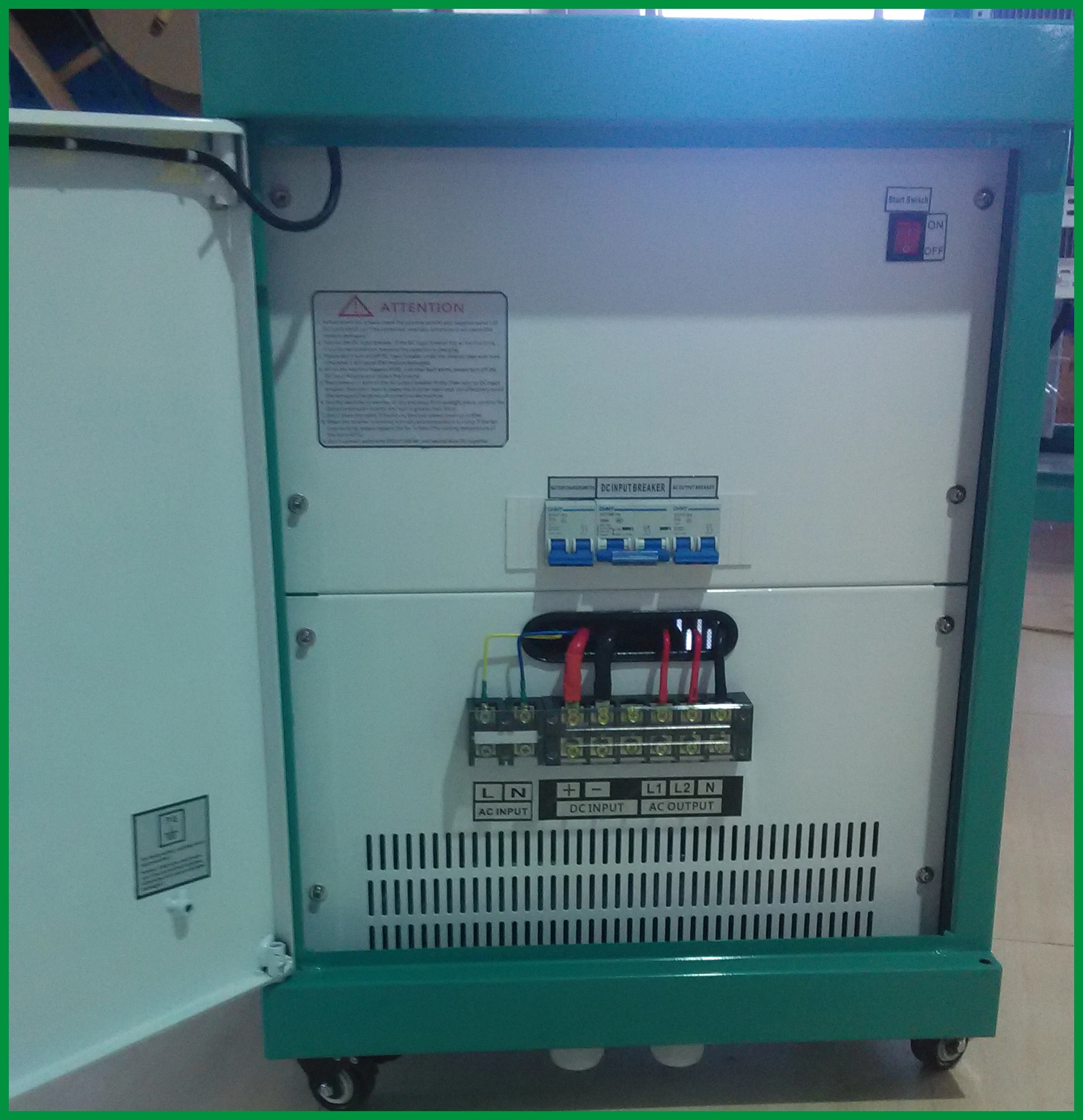 Split phase 120/240VAC output off grid inverter 30KW for 280-410VDC Tesla Battery with Auto Transfer Switch