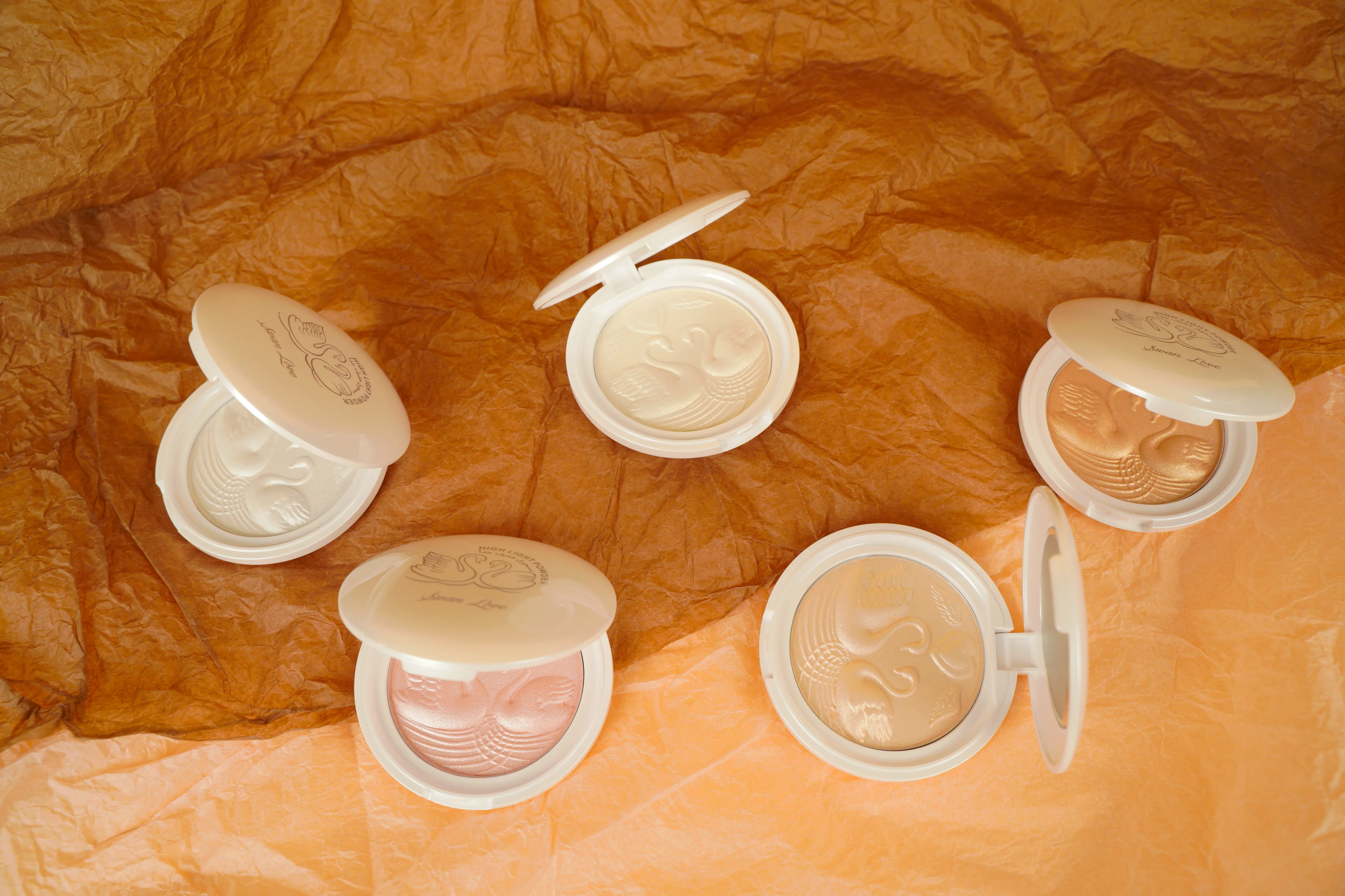 Face Highlighter Palette High Glossy Face Illuminator Palette Pearl Shimmer Smooth Baked Powder Lasting Sparkling