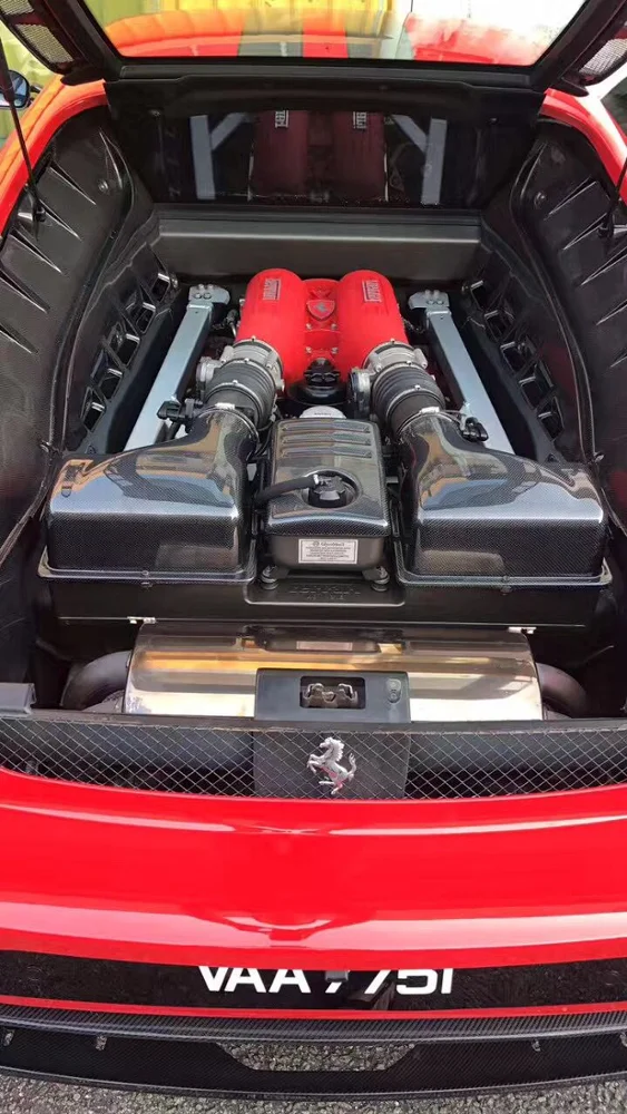 
For Ferrari 430 Engine Coolant Tank Box Cover Replacement Carbon Fiber,F430 Tank Cover Carbon fiber 