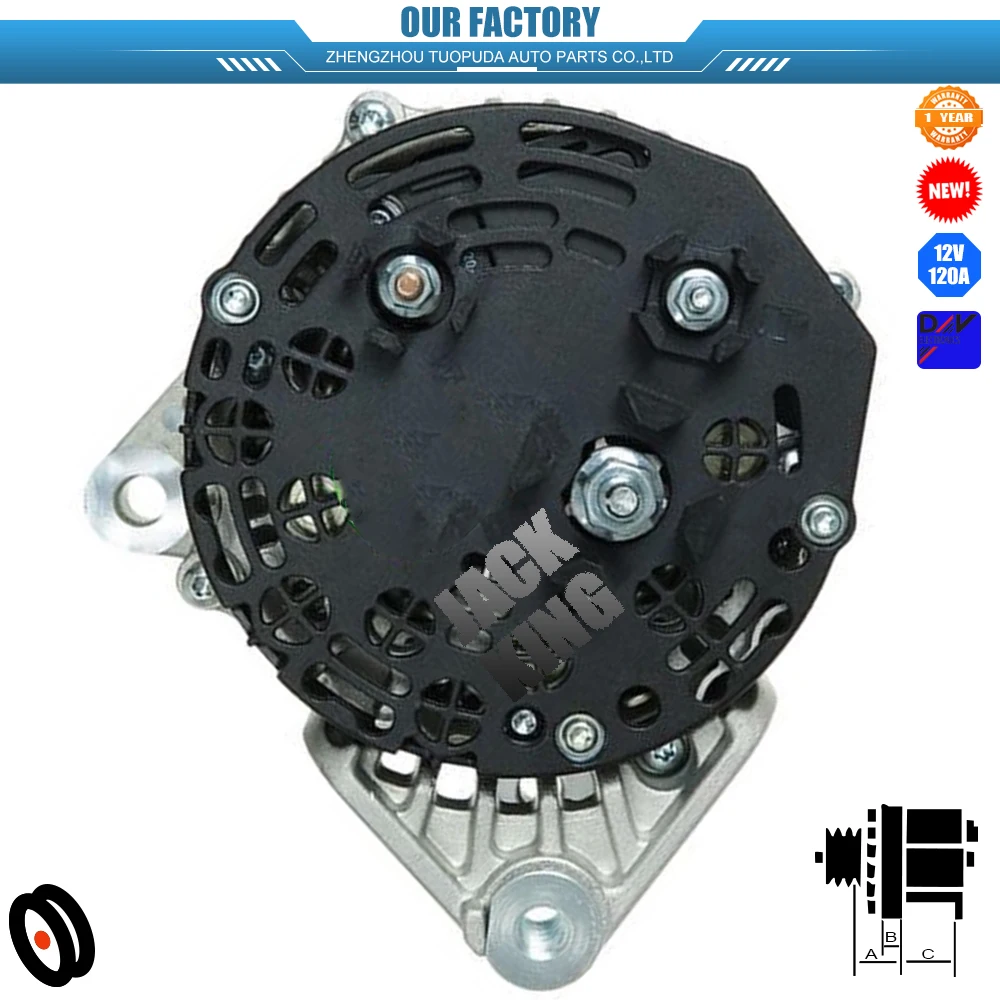 ALT2026 12 В 120A 5262871 5272666 5318121 05272666 Новый генератор для GAZ GAZELLE NEXT ISF 2 8