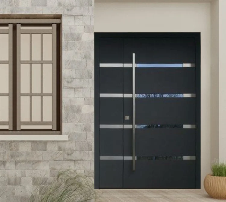 Противоугонные входные стеклянные двойные наружные пуленепробиваемые двери стальные защитные изготовленные в Китае для дома