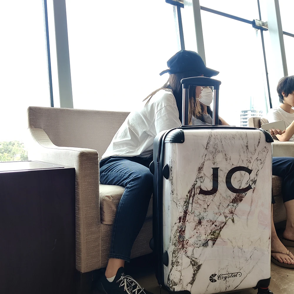 Crystal Hard Shell Backpack Transparent Clear Customized Print Backpack Unisex Fashion Clear PC Backpack