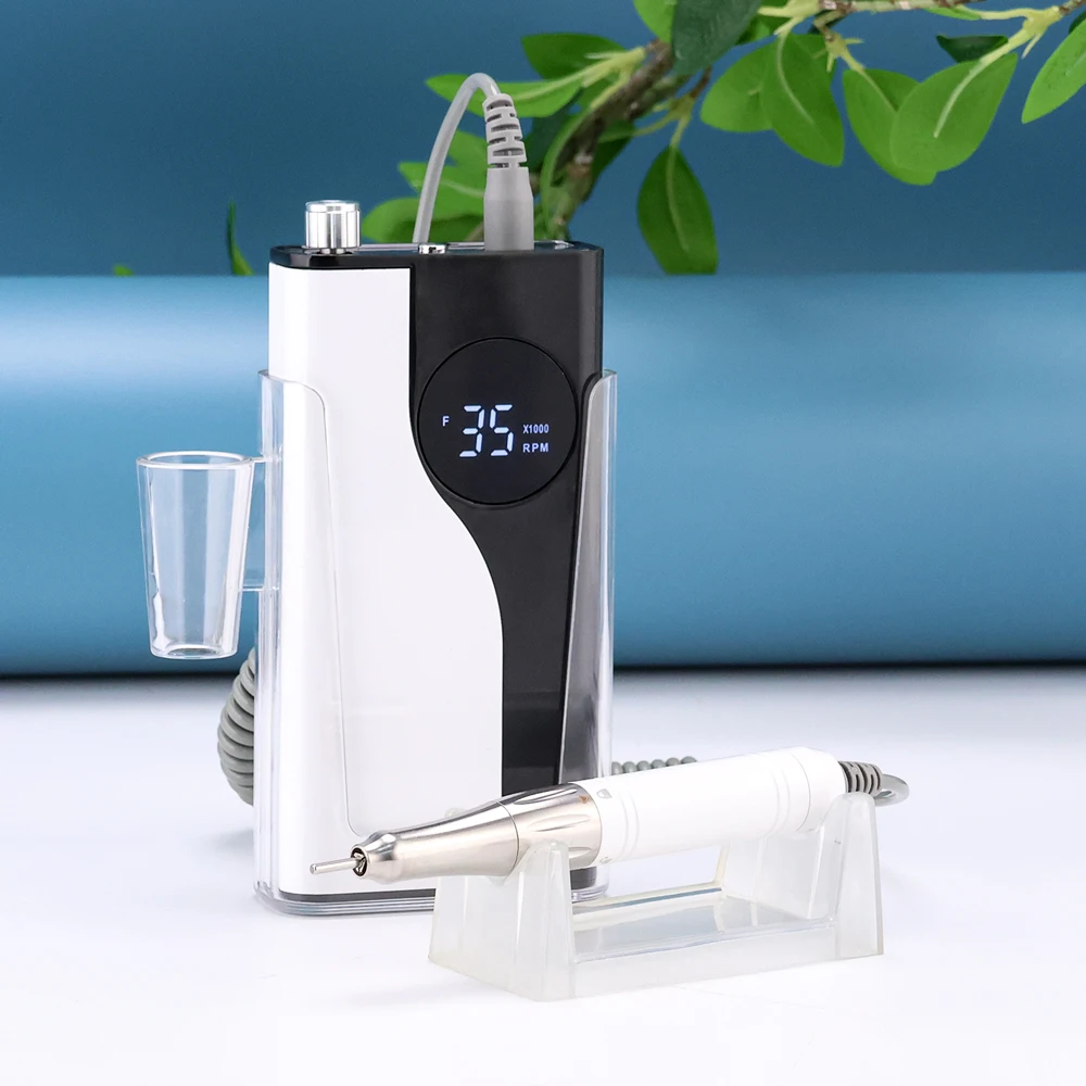 Whole Sale Price Super Powerful 65W Coreless Motor Rechargeable Portable and Durable Nail Drill Machine Popular by Nail Salons