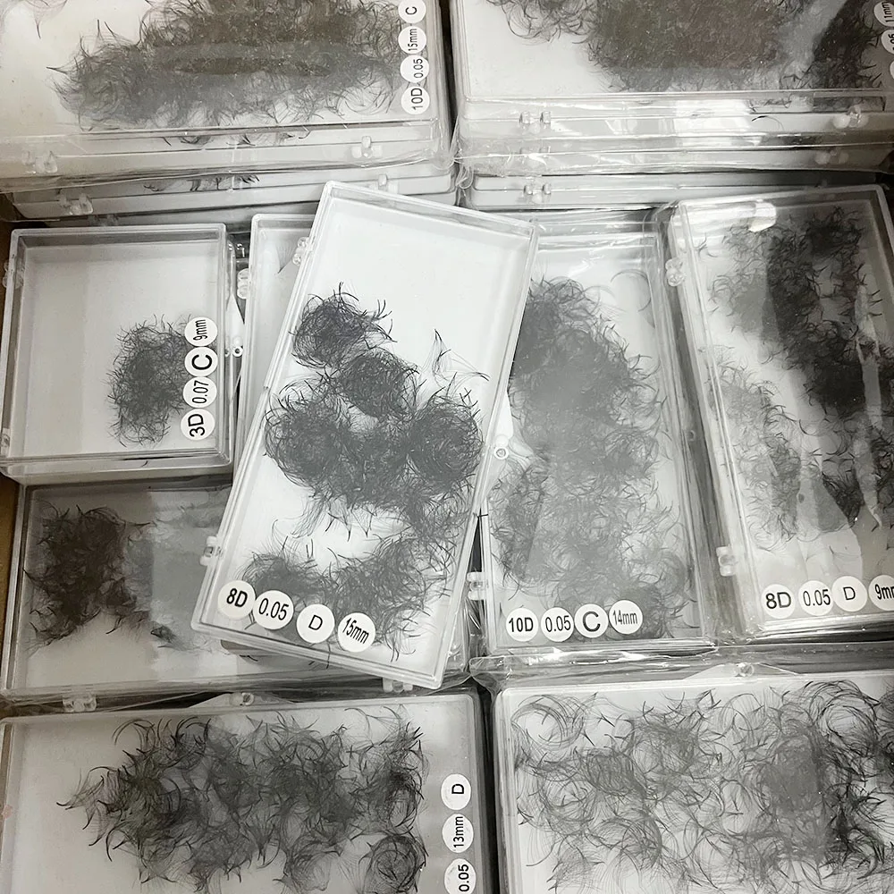 3D 4D 5D 6D свободные готовые вееры объемные наращивание ресниц Заостренное основание 8D 10D предварительно изготовленные