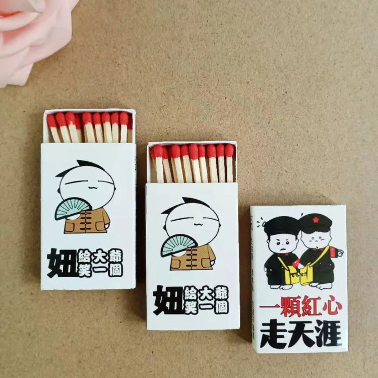 High quality cheap own brand handmade 10cm long stick boxed matches for candle