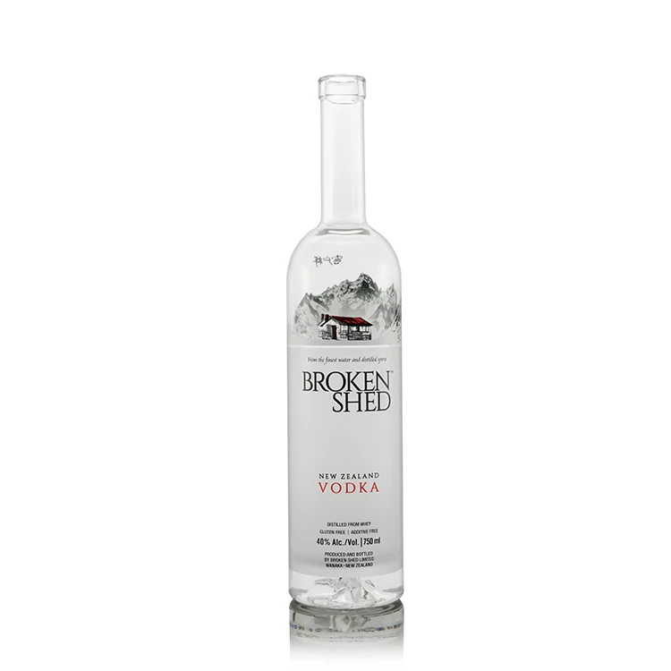 Matte frosted customized 750ml Wine Bottle Empty spirits vodka glass bottle.