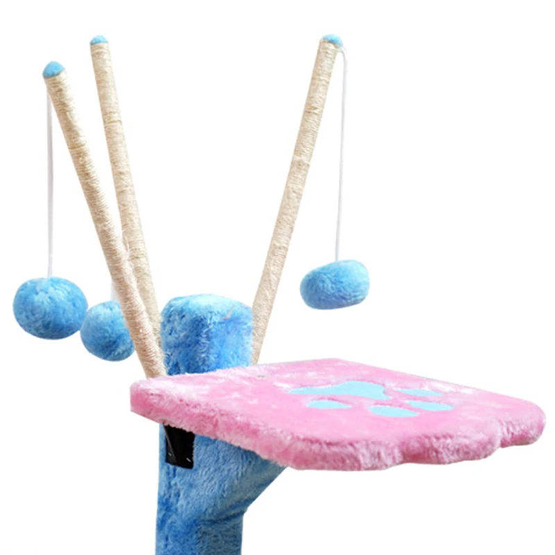 China factory sustainable inventory wholesale multi-level cat toys wooden cat treehouse