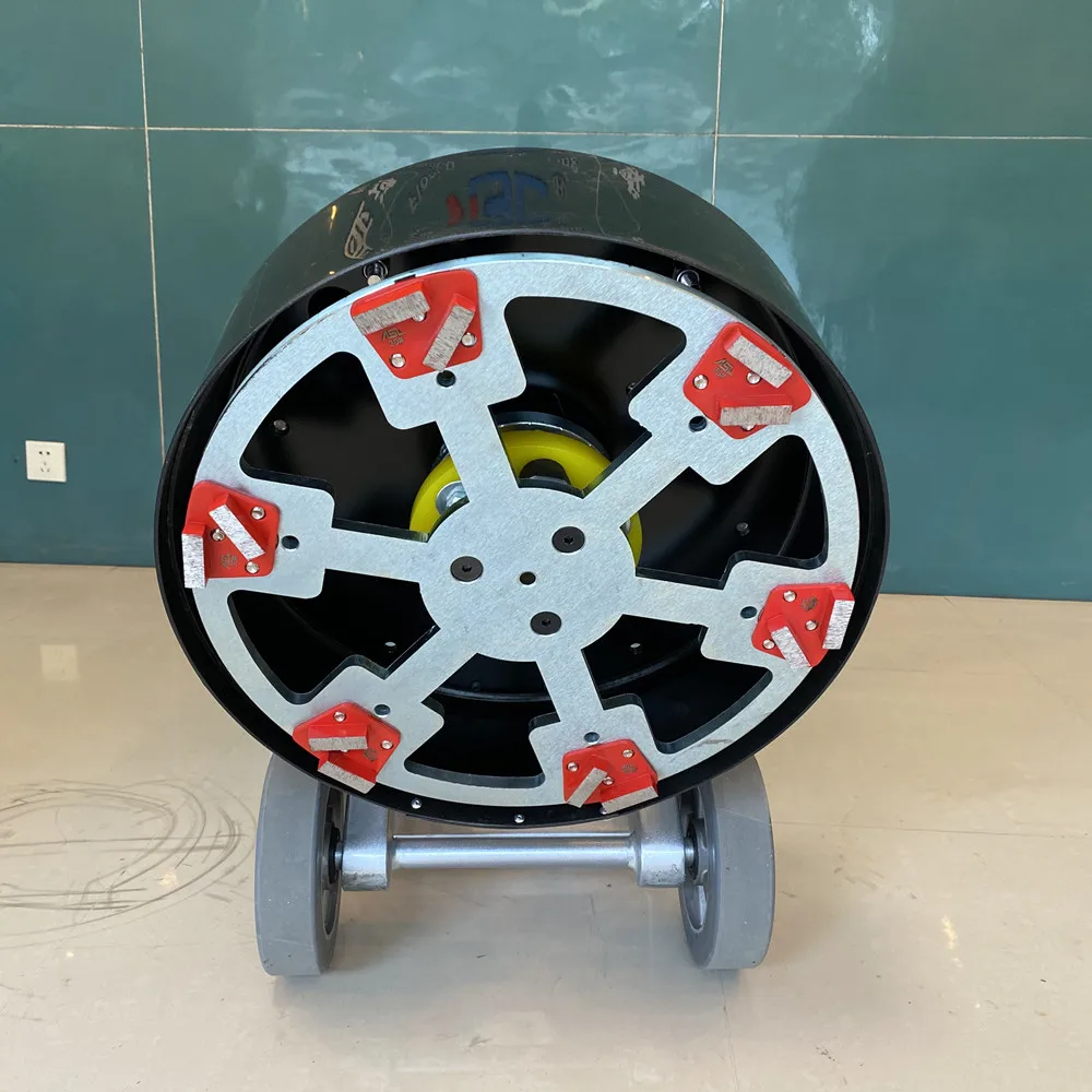 Оптовая продажа, 6 головок, 220 В, однофазная полировальная машина для цемента, терраццо, мрамора, пола, бетономешалка с пылесосом