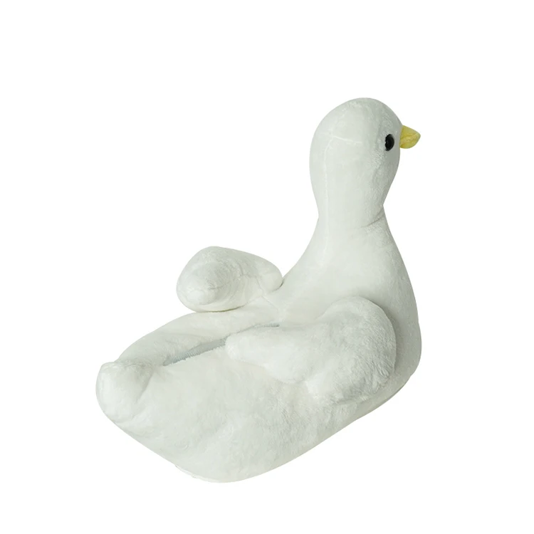 Stuffed Animal Home Shoes Warm Women Gifts Furry Inner Plush Swan Goose Slippers