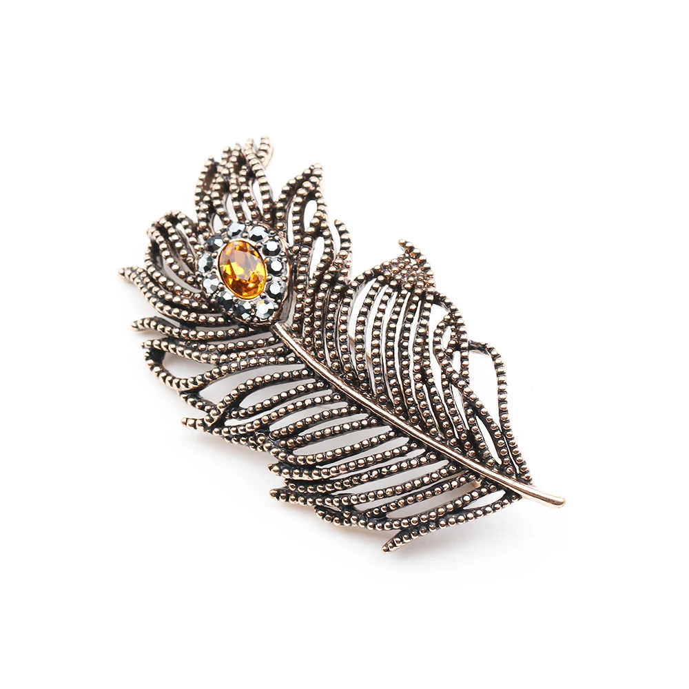 
YANYI Restoring ancient ways copper featherbrooch pin 