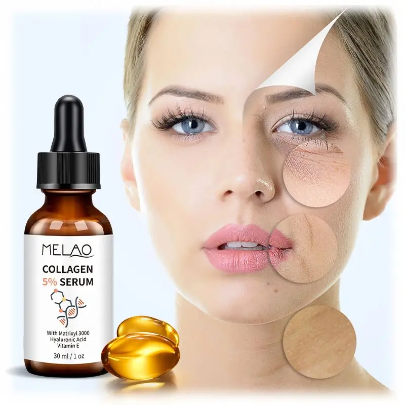 XBY 5% Collagen Facial Serum With Matrixyl 3000 Hyaluronic Acid Vitamin E To Fight Wrinkles Fine Lines Dark Circles Age Spots