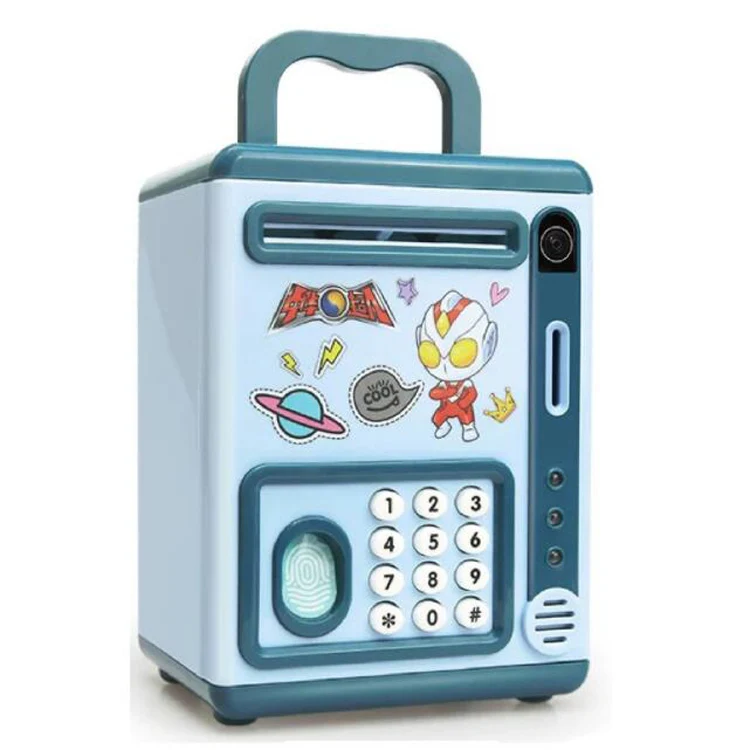 Multi-function Auto-rolling Money Password Safe Kids Birthday Gift Safe Deposit Atm Machine Mini Creative Atm Toy Piggy Bank