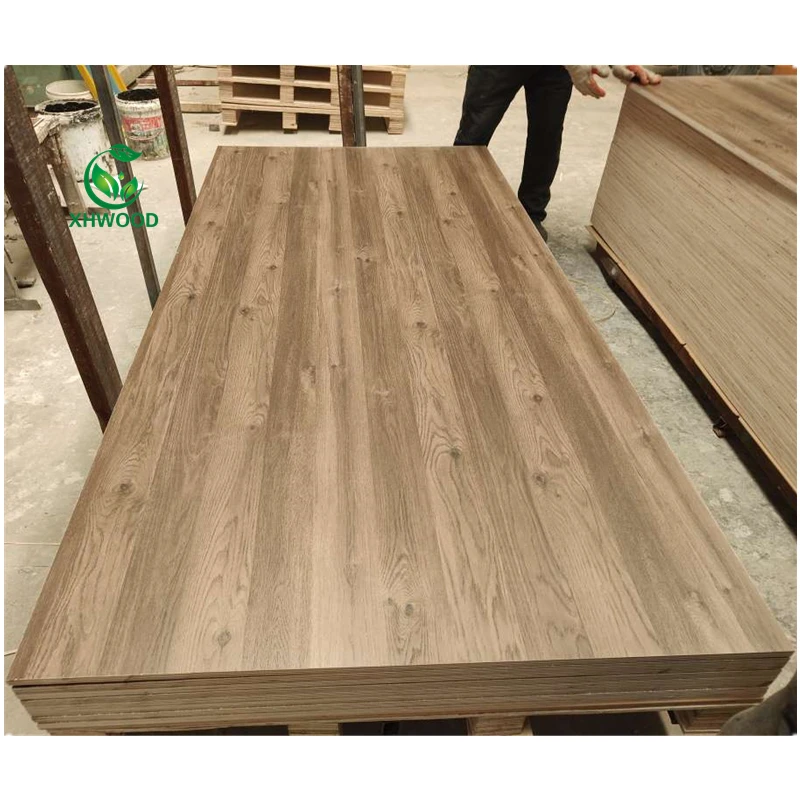 High Quality 18mm Double Sided Synchronized Melamine Laminated Plywood for Furniture Cabinet