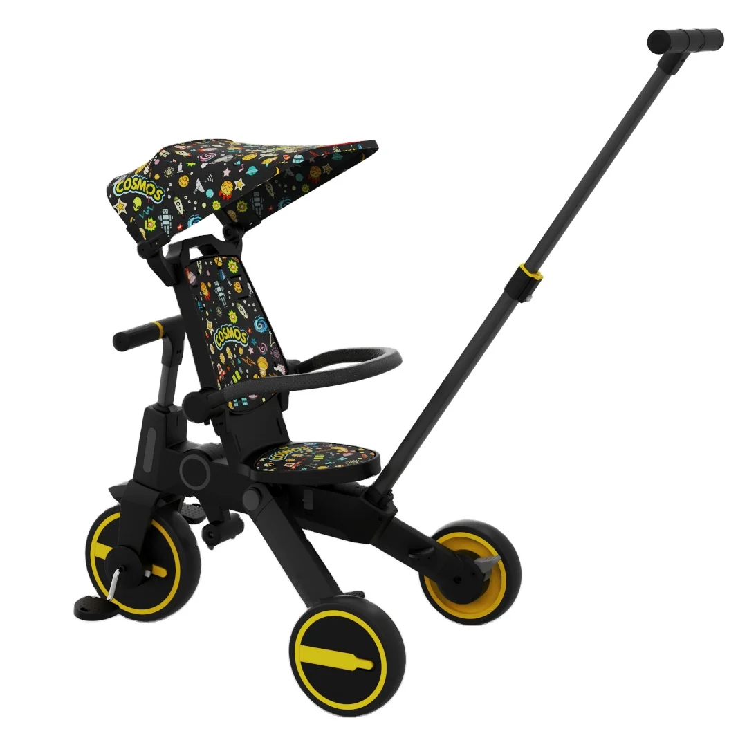BEBELUX 7 in 1 Kids Tricycle Children Toy Car Outdoor Pedal Trike Stroller Portable Toddler with CE and  ASTM certificate