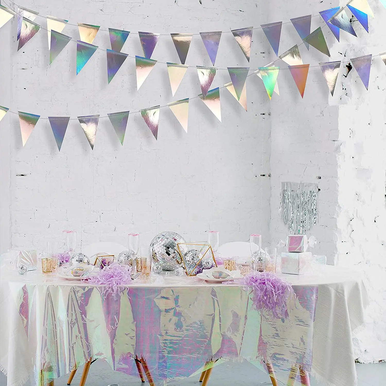 Paper Pennant Bunting Garland for Birthday Anniversary Engagement Wedding Bridal Baby Shower Graduation Hen Party Decorations