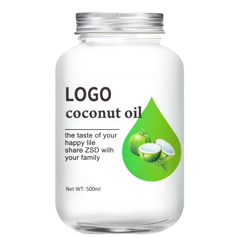 Private Label Cold Pressed Organic  Extra Virgin Coconut Oil For Women Hair