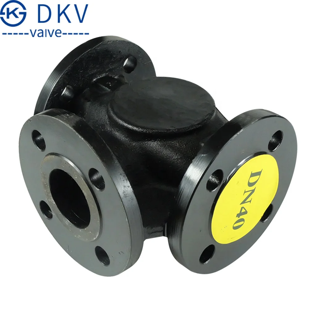 DKV electric control valve DN40 WCB 2-way control valve for Hot Oil Steam 3 way Proportional Control Globe Valve