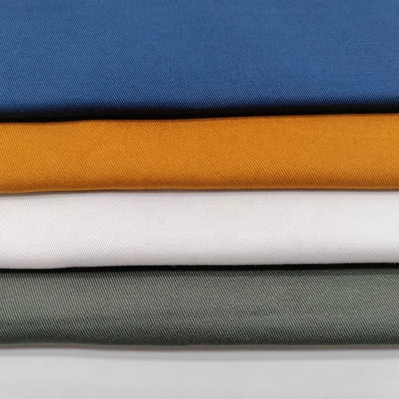 Textile raw material dark blue twill PC 80% polyester 20% cotton fabric for workers jacket